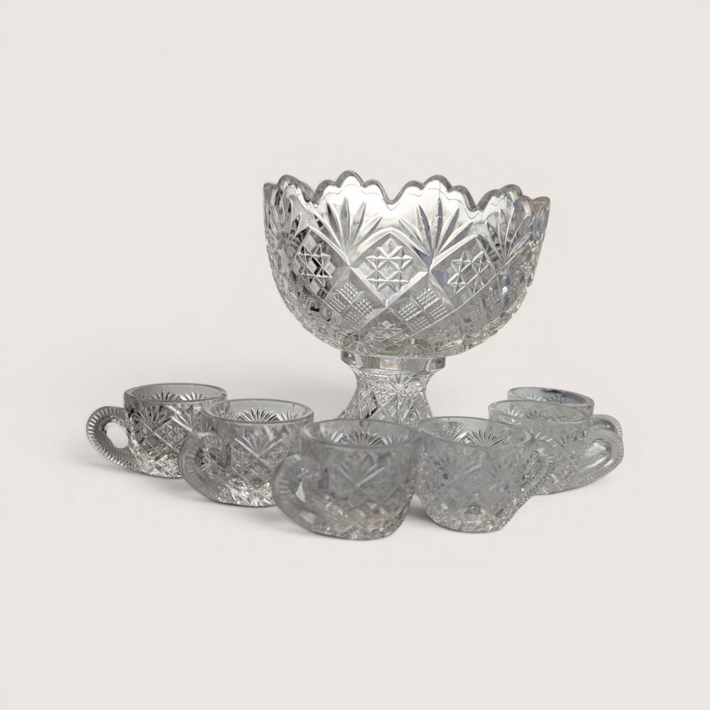 1950s Westmoreland Thumbelina Mini Punch Bowl Set